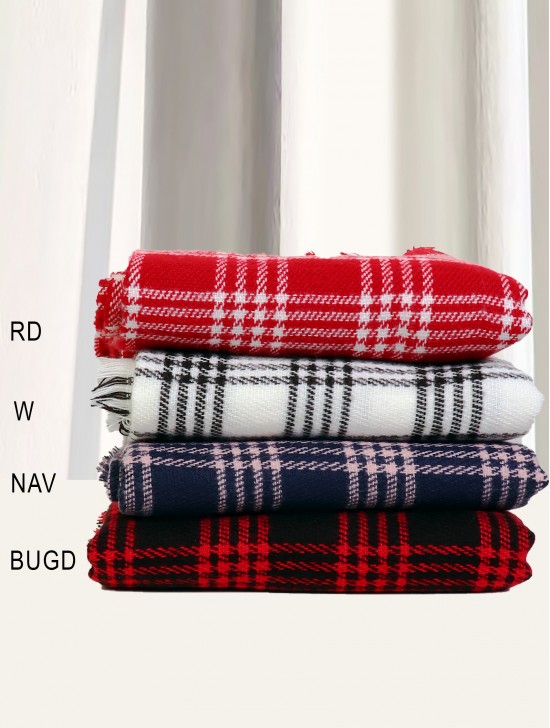 PLAID BLANKET SCARF 